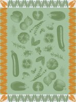 Tea towel Ratatouille Courgette 60x80 cm cotton - Le...