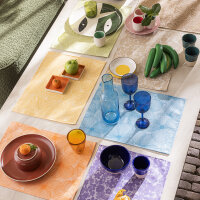 Coated placemats (2x Set) A La Carte Feuilles Brun 36x48...