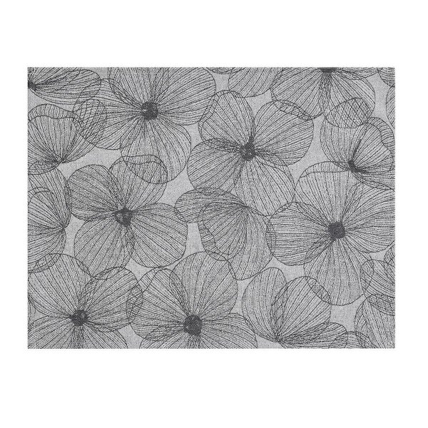 Coated placemats (2x Set) A La Carte Fleurs Papillons Carbone 36x48 cm mixed fabric - Le Jacquard Français