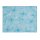 Coated placemats (2x Set) A La Carte Fleurs Papillons Cyan 36x48 cm mixed fabric - Le Jacquard Français