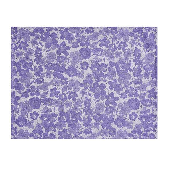 Coated placemats (2x Set) A La Carte Mille-Fleurs Violet 36x48 cm mixed fabric - Le Jacquard Français