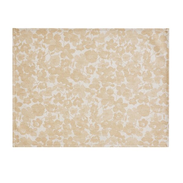 Coated placemats (2x Set) A La Carte Mille-Fleurs Sable 36x48 cm mixed fabric - Le Jacquard Français