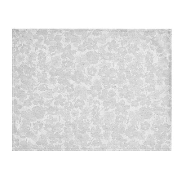 Coated placemats (2x Set) A La Carte Mille-Fleurs Gris 36x48 cm mixed fabric - Le Jacquard Français