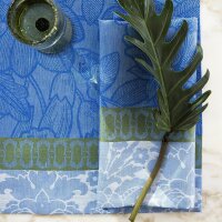 Placemats (2x Set) Escapade Tropicale Perroquet 36x50 cm linen - Le Jacquard Français