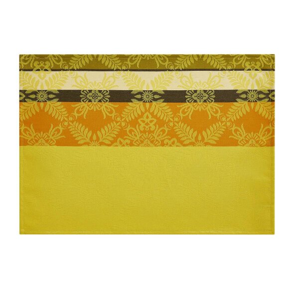 Coated placemats (2x Set) Mumbai Safran 36x50 cm cotton - Le Jacquard Français