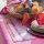 Coated placemats (2x Set) Mumbai Fuchsia 36x50 cm cotton - Le Jacquard Français