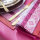 Coated placemats (2x Set) Mumbai Fuchsia 36x50 cm cotton - Le Jacquard Français