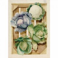 Tea towel Potager Insalata 50x70 cm linen - Tessitura...
