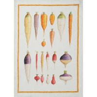 Tea towel Vegan Carote 50x70 cm linen - Tessitura Toscana...