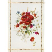 Tea towel Coquelicot Rosso 50x70 cm linen - Tessitura...