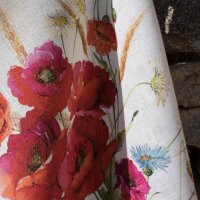 Tea towel Coquelicot Rosso 50x70 cm linen - Tessitura...