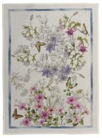 Tea towel Gravure Bleu 50x70 cm linen - Tessitura Toscana...