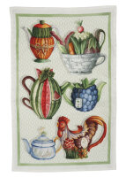 Tea towel Teabreak Green 50x70 cm linen - Tessitura...