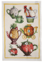Tea towel Teabreak Yellow 50x70 cm linen - Tessitura...
