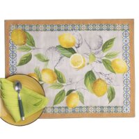 Placemats (2x Set) Cetara Giallo 37x48 cm Polyester -...