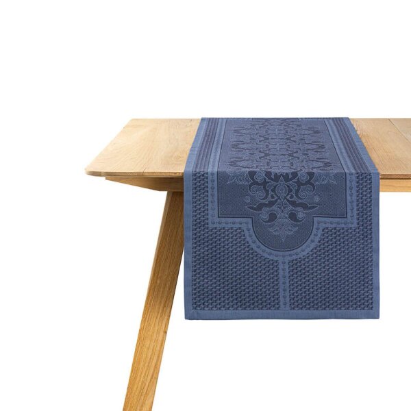 Table runner Palais Vénitien Adriatique 50x200 cm cotton - Le Jacquard Français