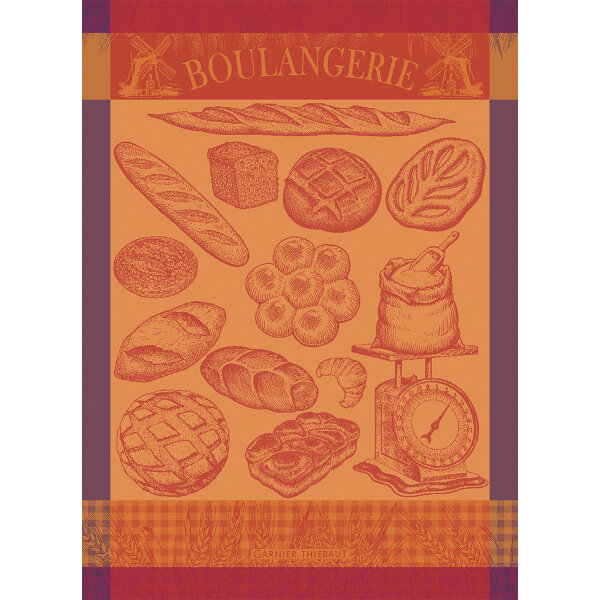 Tea towel Boulangerie Moulin Ambre 56x77 cm cotton - Garnier-Thiebaut