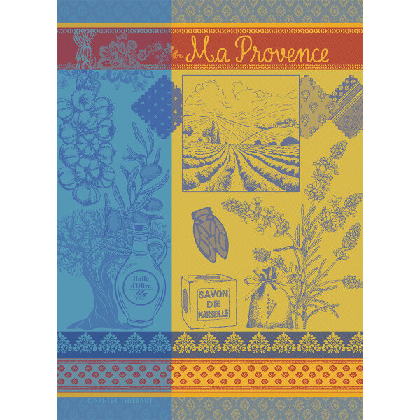 Tea towel Ma Provence Curry 56x77 cm cotton - Garnier-Thiebaut