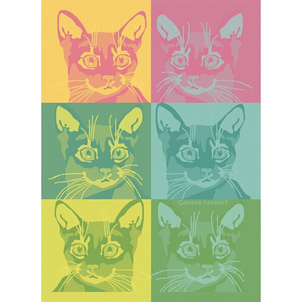 Tea towel Chachacha Pop 56x77 cm cotton - Garnier-Thiebaut