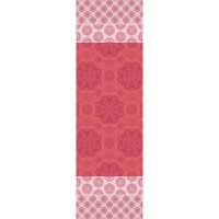 Table runner Mille Rosaces Framboise 55x180 cm cotton -...
