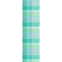 Table runner Mille Feuillages Turquoise 55x180 cm cotton...