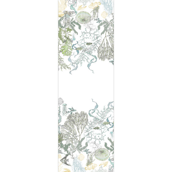 Table runner Balade Marine Verde 50x155 cm Cotton-linen mix - Garnier-Thiebaut
