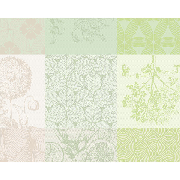 Placemats (2x Set) Mille Parfums Verde 40x50 cm cotton - Garnier-Thiebaut