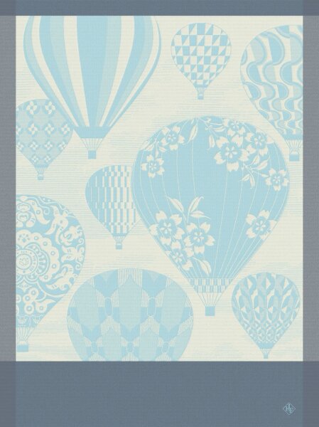 Tea towel Cappadoce Azur 60x80 cm cotton - Le Jacquard Français