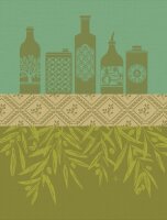 Tea towel Huiles Provençales Olive 60x80 cm cotton...