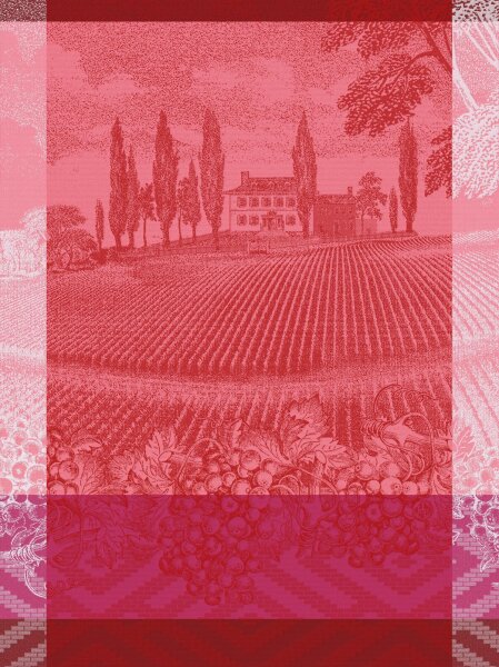 Tea towel Vignoble Raisin 60x80 cm cotton - Le Jacquard Français