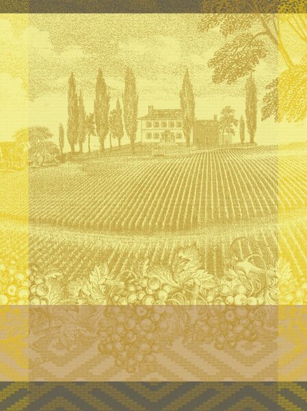 Tea towel Vignoble Terre 60x80 cm cotton - Le Jacquard Français