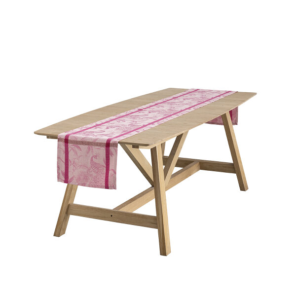 Table runner À LOrangerie Magnolia 40x320 cm linen - Le Jacquard Français