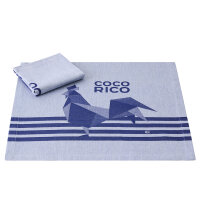 Napkins (2x Set) Coco-Rico Bleu 55x55 cm cotton - Le...