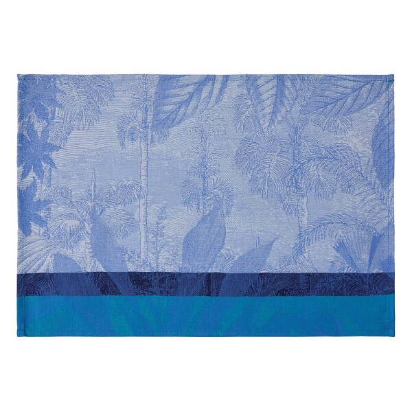 Coated placemats (2x Set) Sinharâja Océan 36x50 cm cotton - Le Jacquard Français